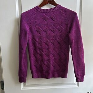 Lands' End Magenta Knit Sweater XS